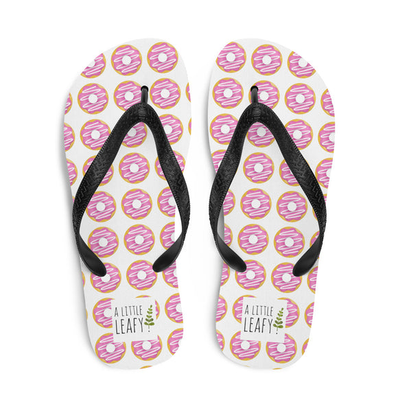 Pink Donut Pattern - Flip Flops