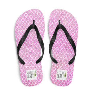 Pink Mermaid Tail (Faux Glitter) Pattern - Flip Flops