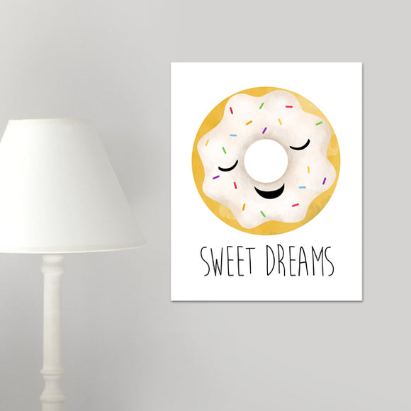 Sweet Dreams (Donut) - Print At Home Wall Art