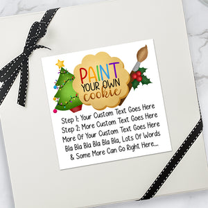 Paint Your Own Cookie (Christmas Tree) - Custom Stickers