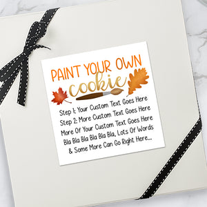 Paint Your Own Cookie (Fall Leaves) - Custom Stickers