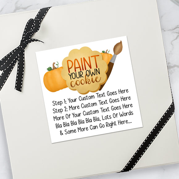 Paint Your Own Cookie (Pumpkins) - Custom Stickers
