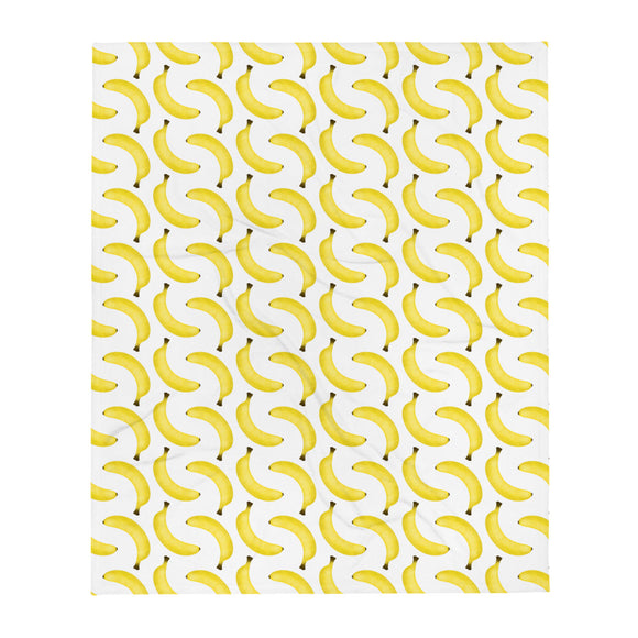Banana Pattern - Throw Blanket