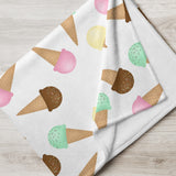 Ice Cream Pattern - Throw Blanket