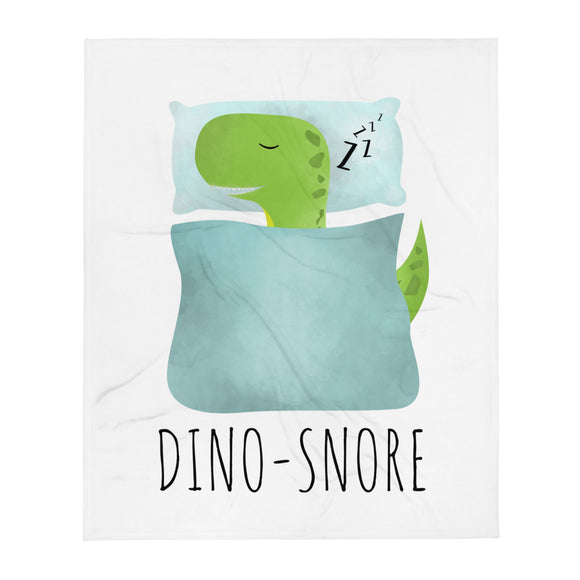 Dino-snore - Throw Blanket