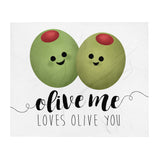 Olive Me Loves Olive You - Throw Blanket