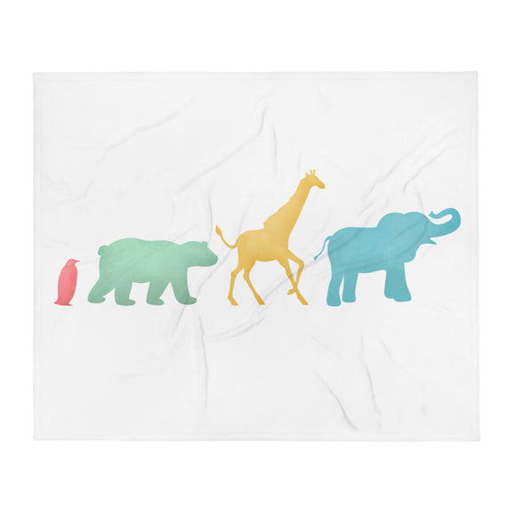 Animal Silhouettes - Throw Blanket