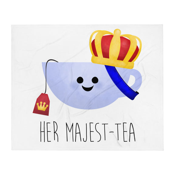 Her Majest-tea - Throw Blanket