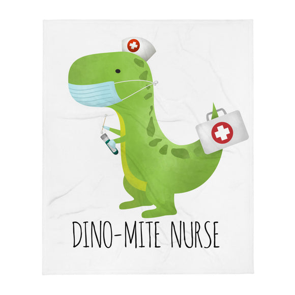 Dino-Mite Nurse - Throw Blanket