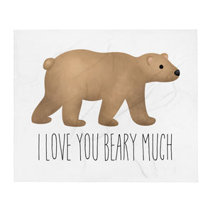 I Love You Beary Much - Throw Blanket