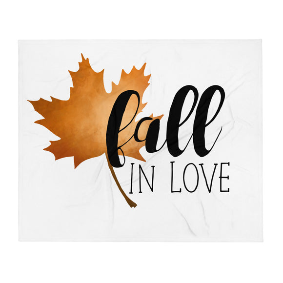 Fall In Love (Autumn Leaf) - Throw Blanket