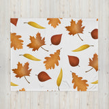 Fall Leaves Pattern - Throw Blanket