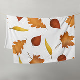 Fall Leaves Pattern - Throw Blanket