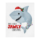 Have A Holly Jawly Christmas (Shark) - Throw Blanket