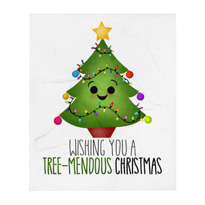 Wishing You A Tree-mendous Christmas - Throw Blanket