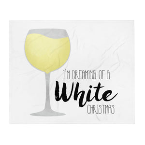 I'm Dreaming Of A White Christmas (Wine) - Throw Blanket