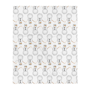 Yarn Snowman Pattern - Throw Blanket
