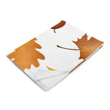 Fall Leaves Pattern - Throw Blanket