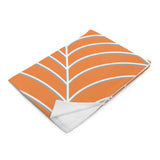 Spiderweb Pattern (Orange Background) - Throw Blanket