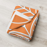 Spiderweb Pattern (Orange Background) - Throw Blanket