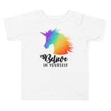 Believe In Yourself (Rainbow Unicorn) - Kids Tee