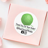 Thank You For Your Order With Social Media (Yarn) - Custom Stickers