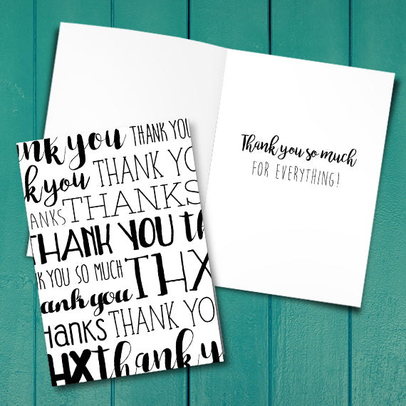 Thank You - Print At Home Card