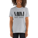 Mom Est. (Personalized Year) - Custom Text T-Shirt