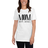 Mom Est. (Personalized Year) - Custom Text T-Shirt