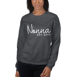 Nonna (EST Year) - Custom Text Sweatshirt