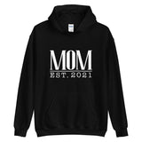 Mom Est. (Personalized Year) - Custom Text Hoodie