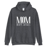 Mom Est. (Personalized Year) - Custom Text Hoodie