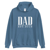 Dad Est. (Personalized Year) - Custom Text Hoodie