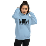 Mom Est. (Personalized Year) - Custom Text Hoodie