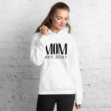 Mom Est. (Personalized Year) - Custom Text Hoodie