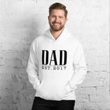 Dad Est. (Personalized Year) - Custom Text Hoodie