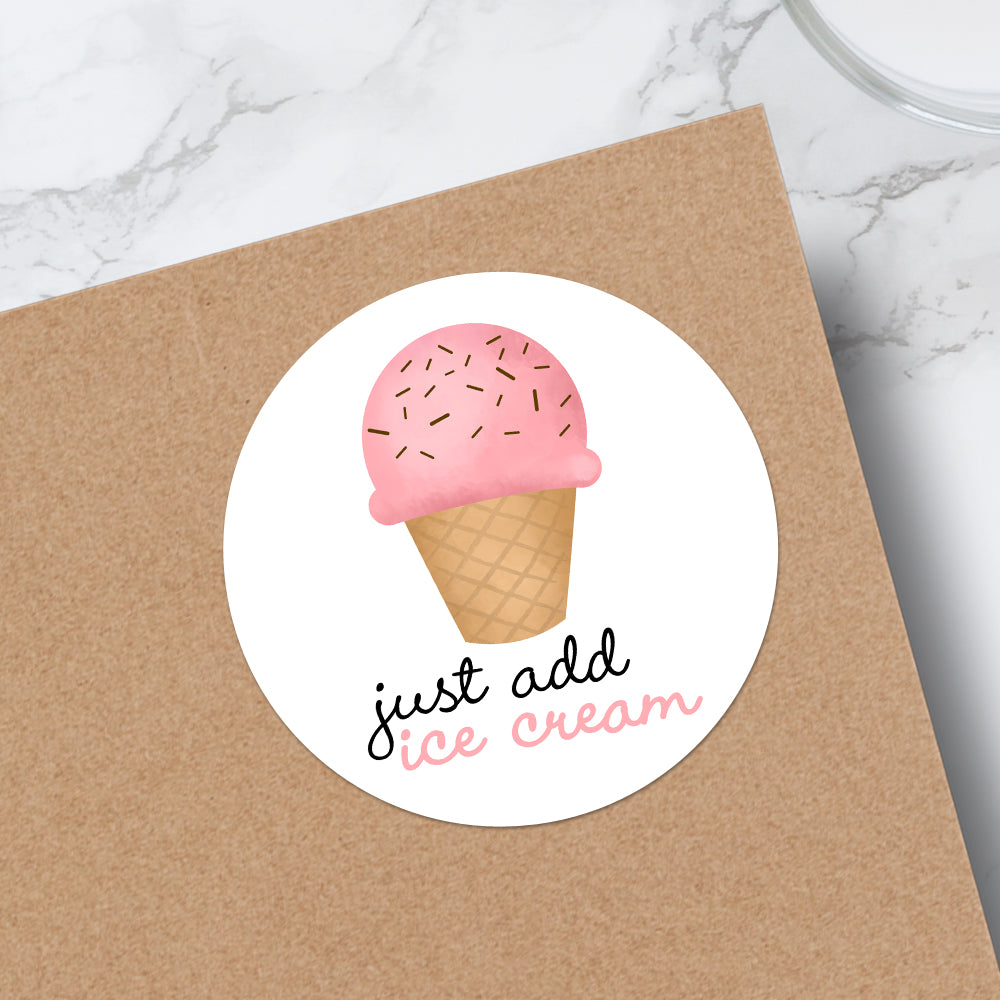 Just Add Ice Cream - Stickers – A Little Leafy just-add-ice-cream-stickers-a-little-leafy