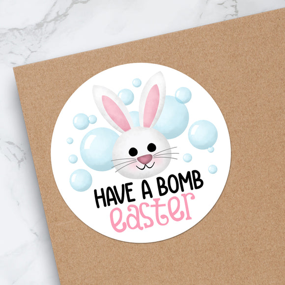 Have A Bomb Easter (Bunny With Bath Bomb Bubbles) - Stickers