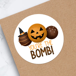 You're The Bomb (Fall And Halloween Hot Cocoa Bombs) - Stickers
