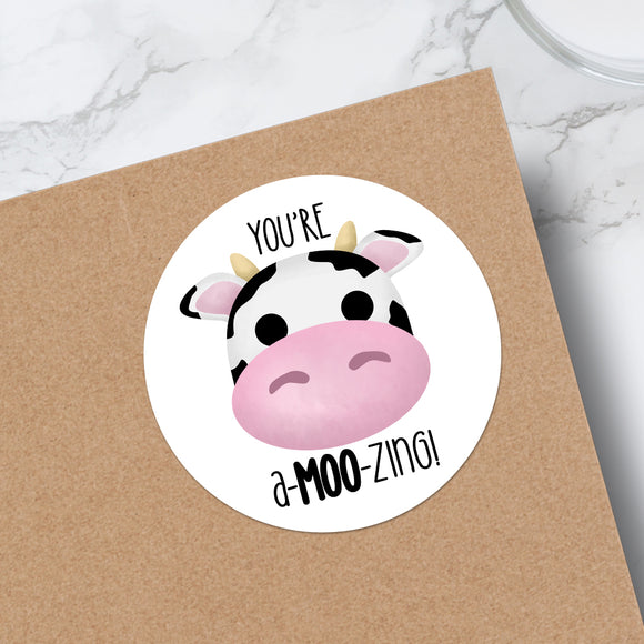 You're A-MOO-zing (Cow) - Stickers