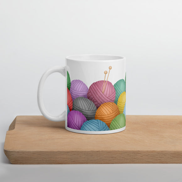 Yarn And Knitting Needles - Mug
