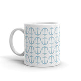Blue Anchor Pattern - Mug