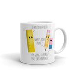 Ruler, Pencil and Eraser Puns - Mug