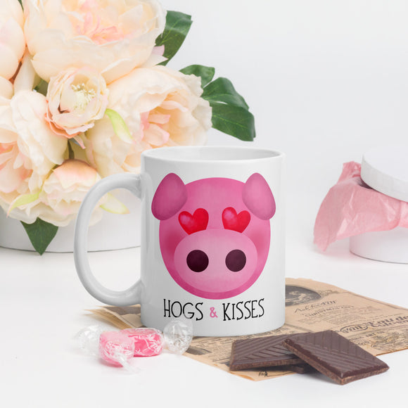 Hogs And Kisses (Pig) - Mug