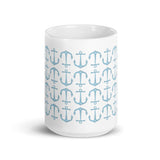 Blue Anchor Pattern - Mug