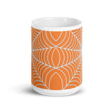 Spiderweb Pattern (Orange Background) - Mug