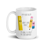 Ruler, Pencil and Eraser Puns - Mug