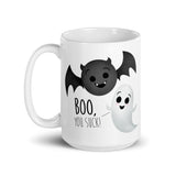 Boo You Suck (Vampire Bat And Ghost) - Mug