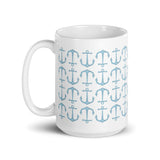 Blue Anchor Pattern - Mug
