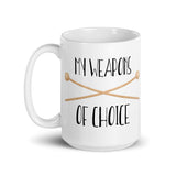 My Weapons Of Choice (Knitting Needles) - Mug